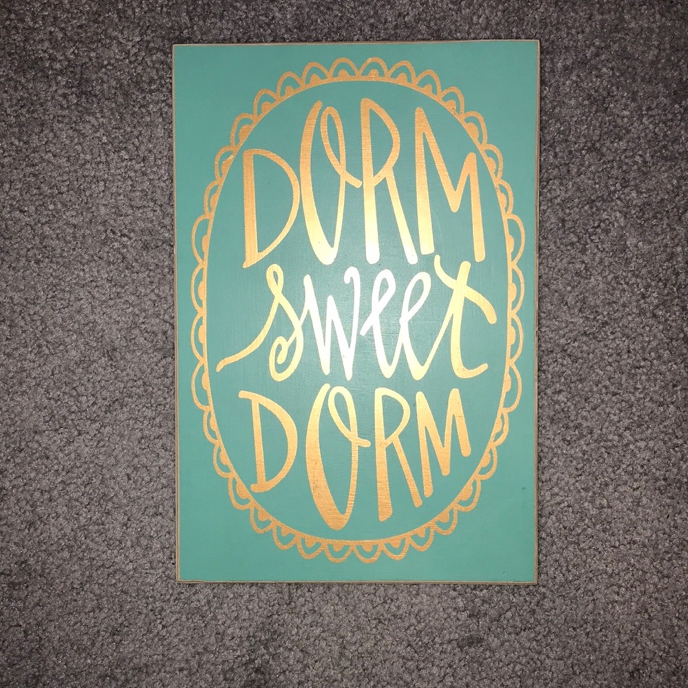 Dorm sweet dorm wall wooden wall hanging